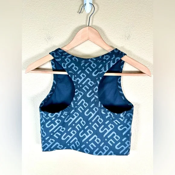 Sweaty Betty X Halley Berry Blue The Re-spin Edit Workout Bra Tank - Picture 3 of 8